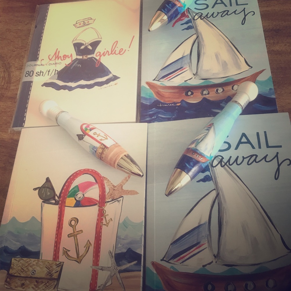 Nautical notepads and matching pens